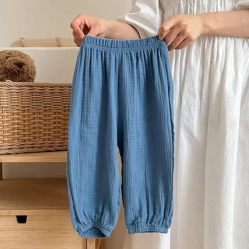 Kids Anti Mosquito Pants Lightweight Loose Summer Trousers for Boys & Girls