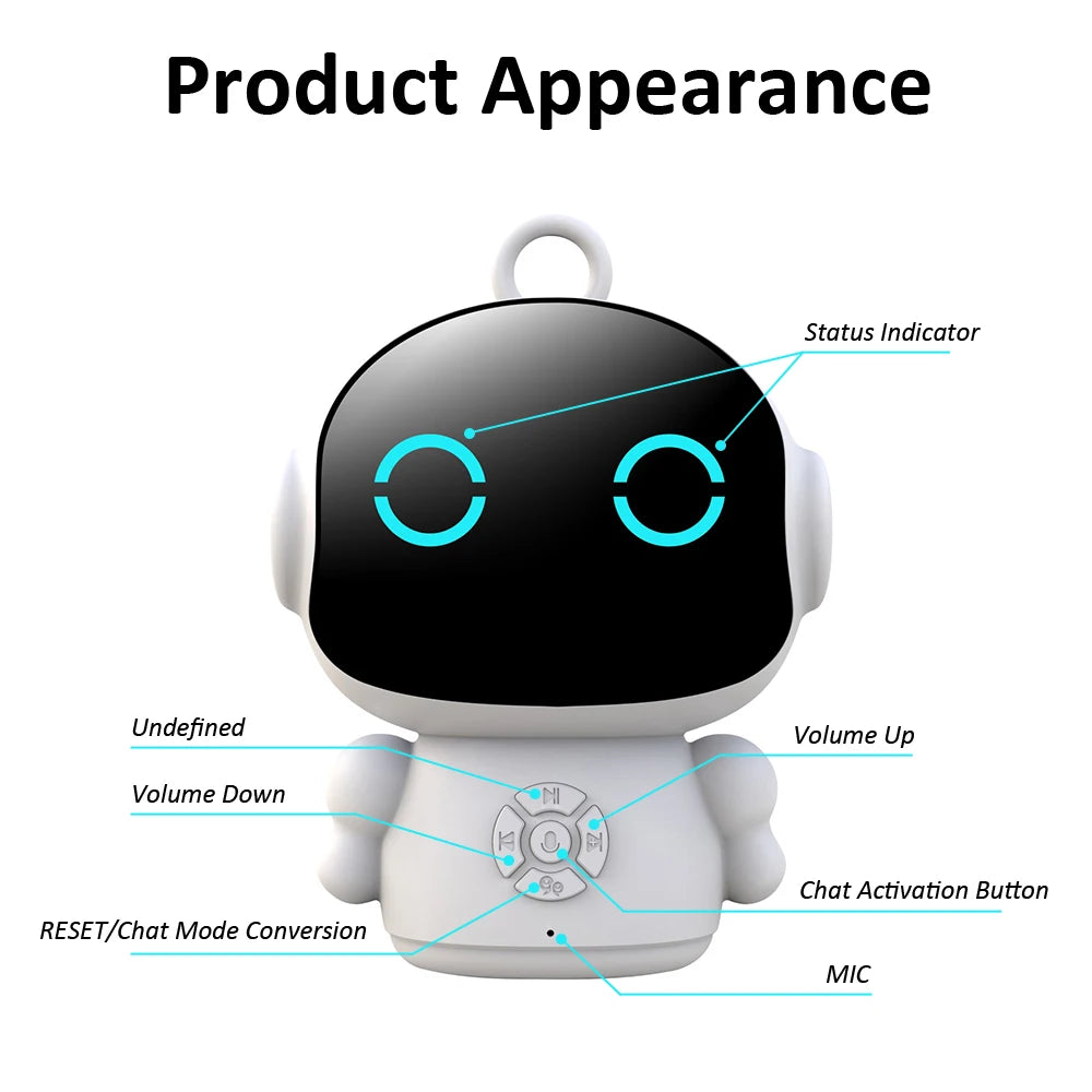 Tuya Smart AI Robot Toy for Kids Voice Interactive Educational Learning Device