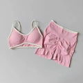 Women Contrast Sports Set Yoga Bra & Pants Quick Dry Fitness Suit