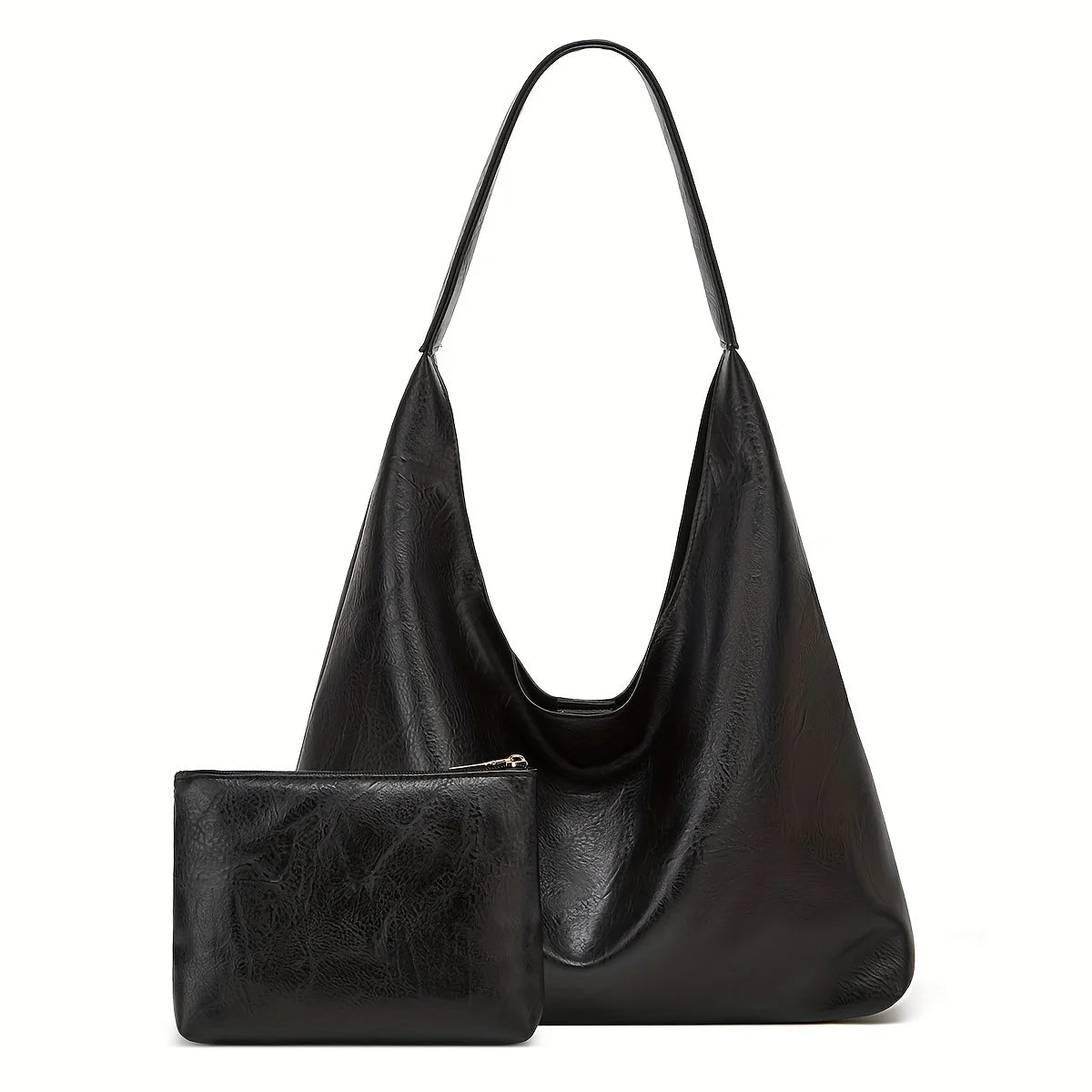 Women Retro Tote Bag Large Capacity Simple Shoulder Handbag Daily Use