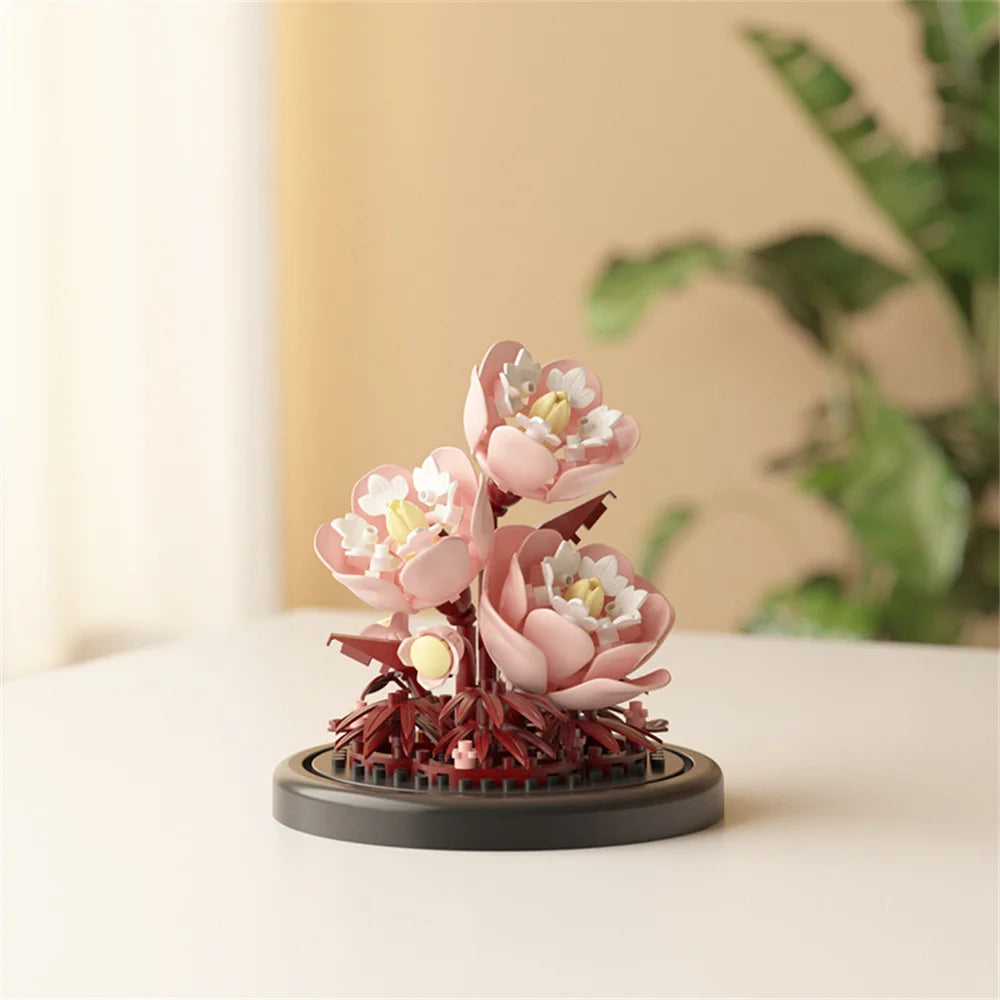 Eternal Flower Bouquet Building Blocks Bonsai Potted Plant DIY Model Toy Gift