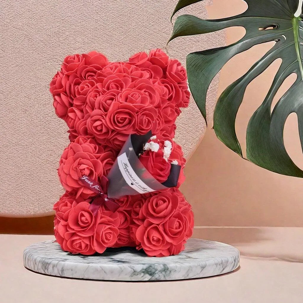 Teddy Bear Foam Rose Bouquet for Mother’s Day Gift