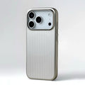 Plating 3D Luggage Stripes MagSafe Shockproof Matte iPhone Case