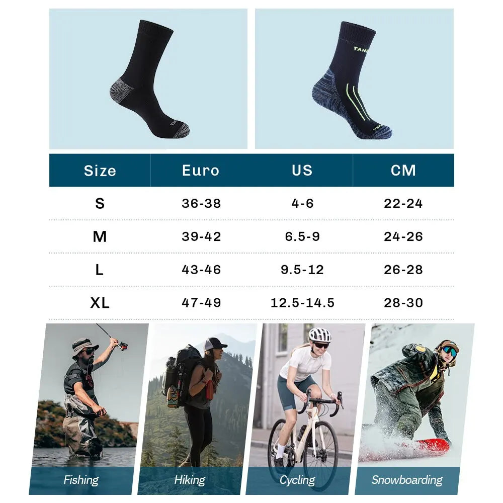 Waterproof Thermal Ski Socks Men Snowboard Cycling Warm Socks
