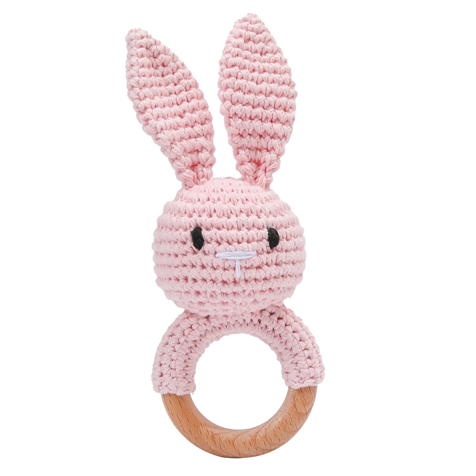 Crochet Bear Baby Rattle Teether Toy for 0 to 12 Months