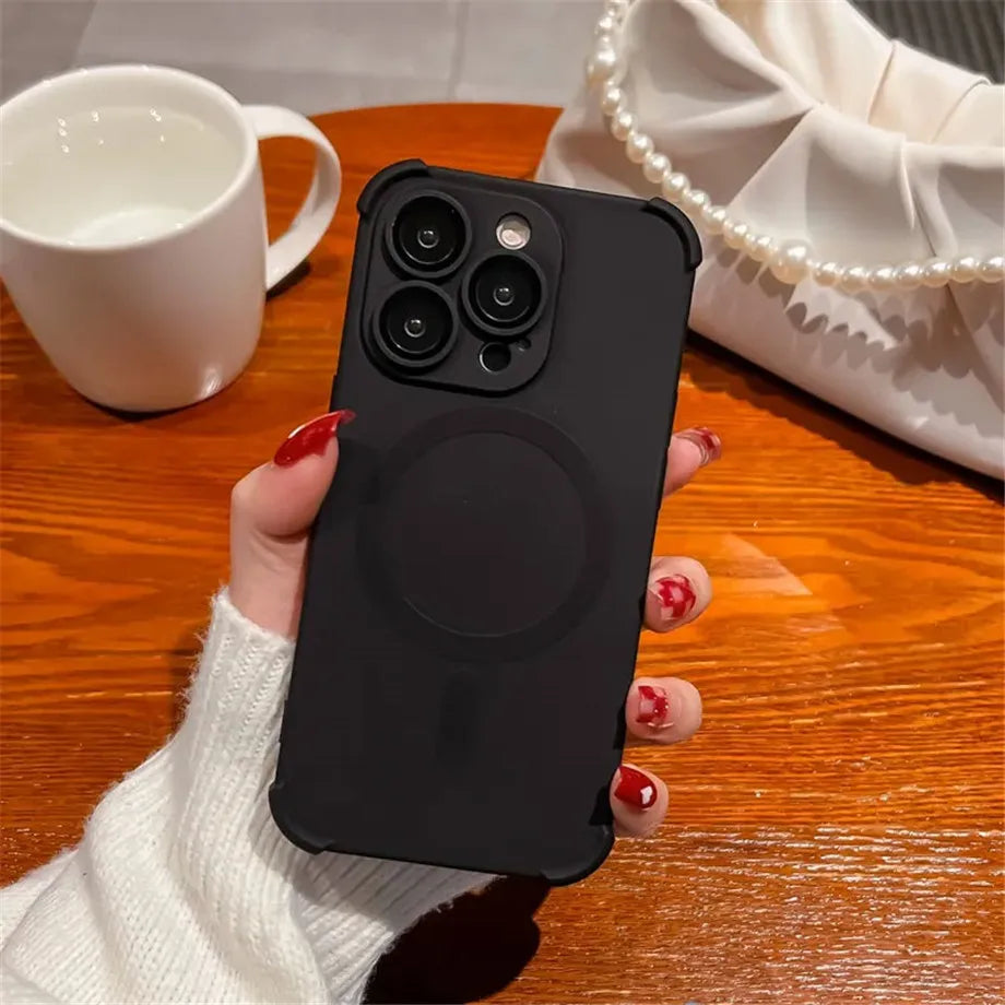 Magnetic Shockproof Silicone Bumper iPhone Case