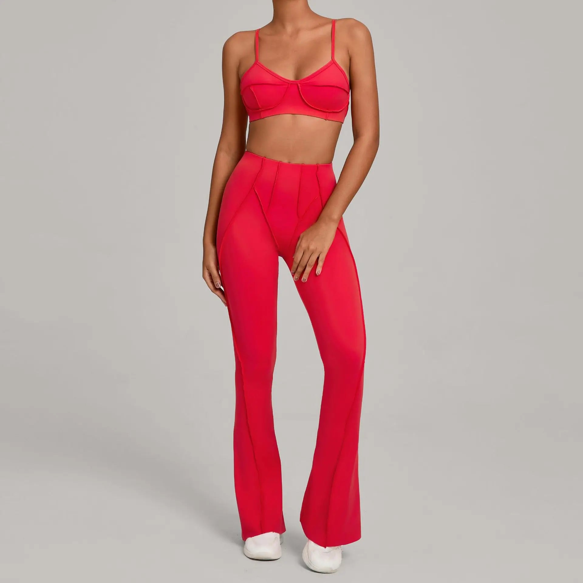Women Seamless Yoga Set High Waist Hip Lifting Gym Sports Bra & Leggings Suit