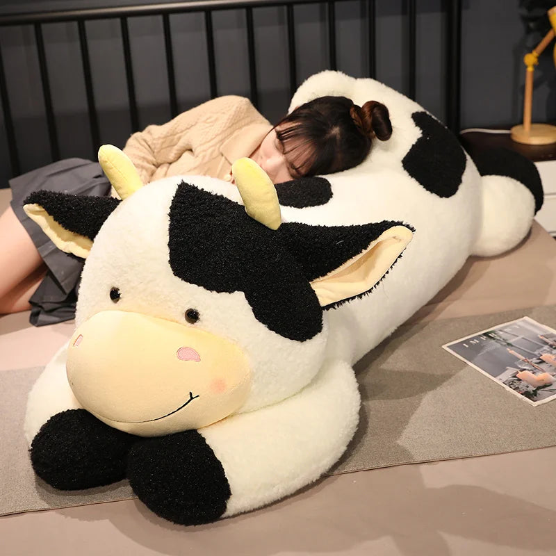 90cm Cow Plush Toy Cartoon Stuffed Animal Pillow Cute Gift for Kids
