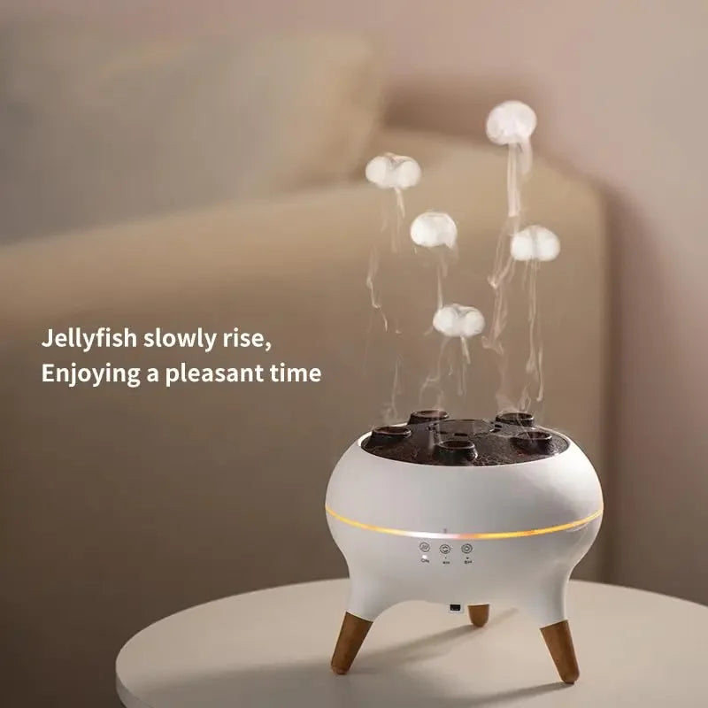 Jellyfish Air Humidifier 250ml Essential Oil Diffuser Remote 7 Color Night Light