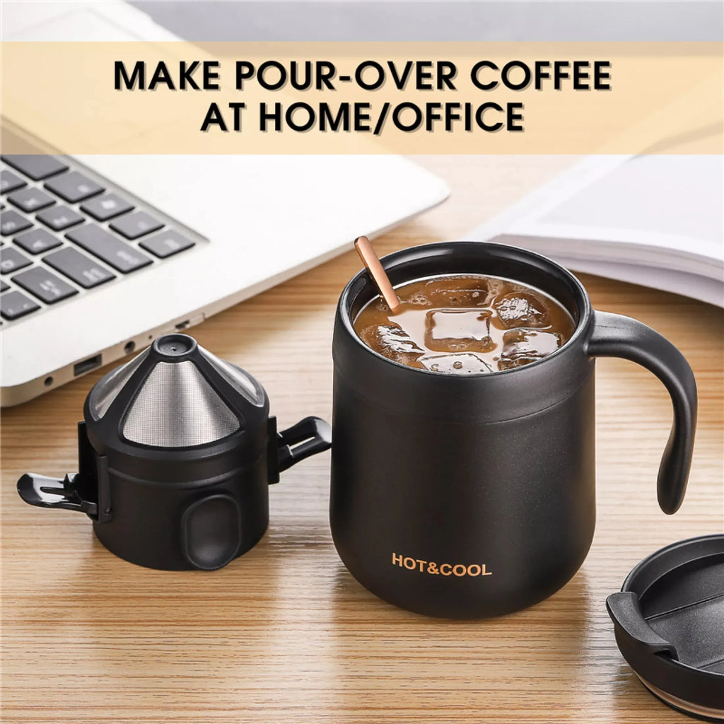 304 Stainless Steel Coffee Dripper Portable Reusable Filter Tea Coffee Maker Set