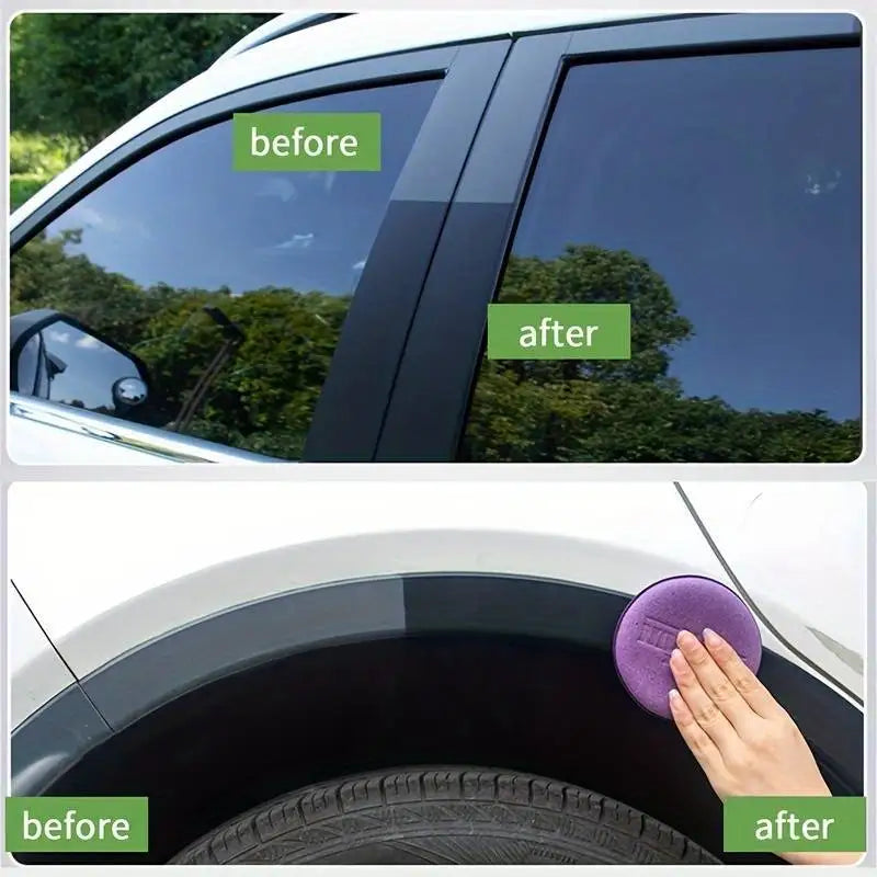 Car Plastic Restorer Cream – Restore Faded Trim to Deep Black Shine