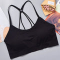 Women Seamless Sports Bra Wide Strap Yoga Fitness Crop Top