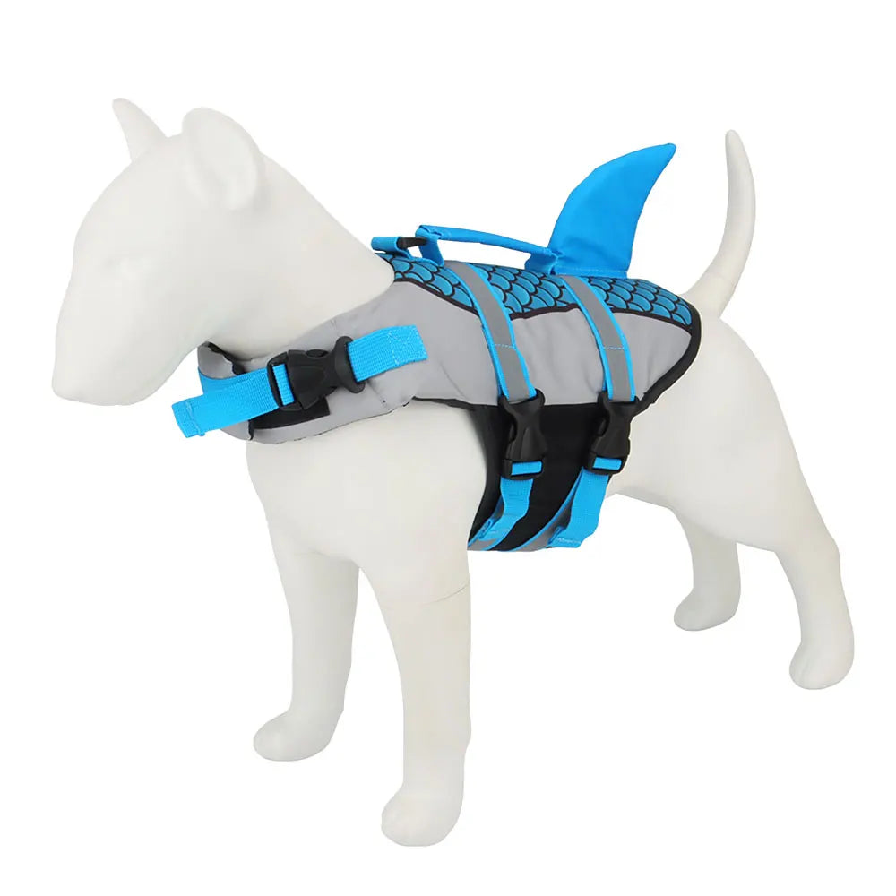 Shark Dog Life Jacket Swim Vest Pet Swimming Harness for Summer