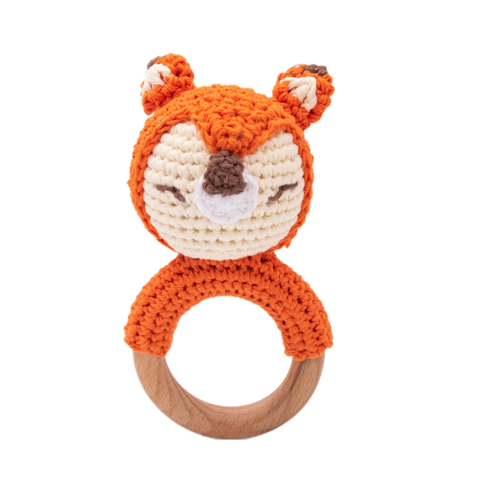 Crochet Bear Baby Rattle Teether Toy for 0 to 12 Months