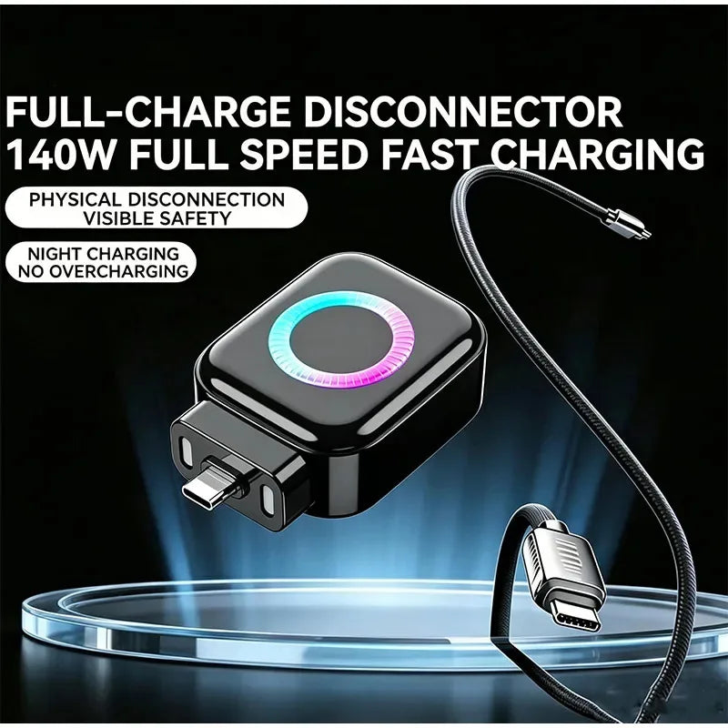 140W Intelligent Fast Charging Adapter Auto Power Off Charger for iPhone