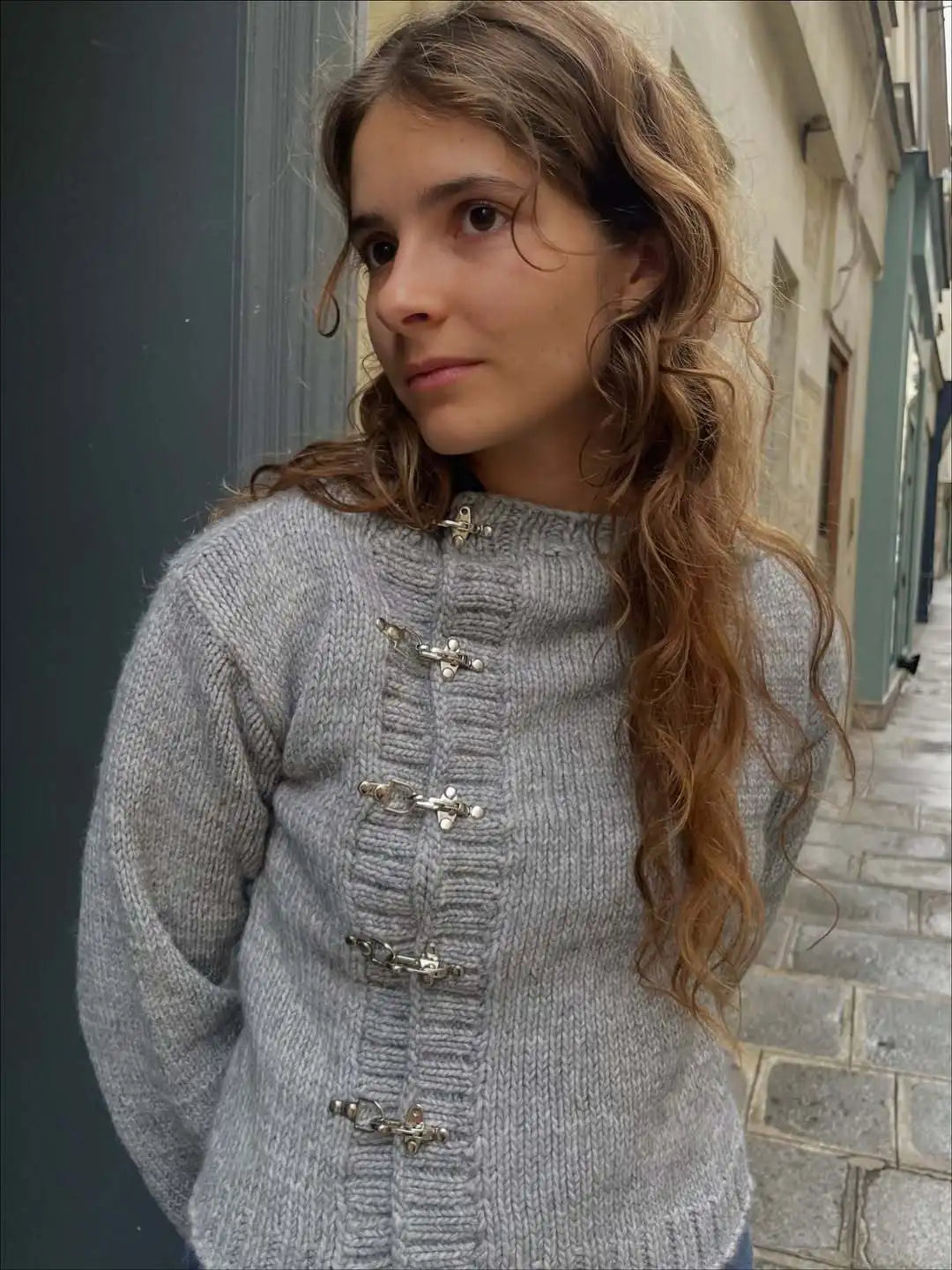 Women Button Cardigan Knit Sweater Slim Fit Warm Casual Autumn Winter Top