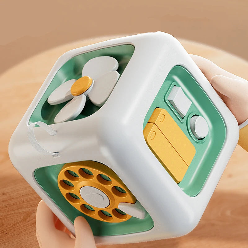 6 in 1 Montessori Busy Board Sensory Activity Cube