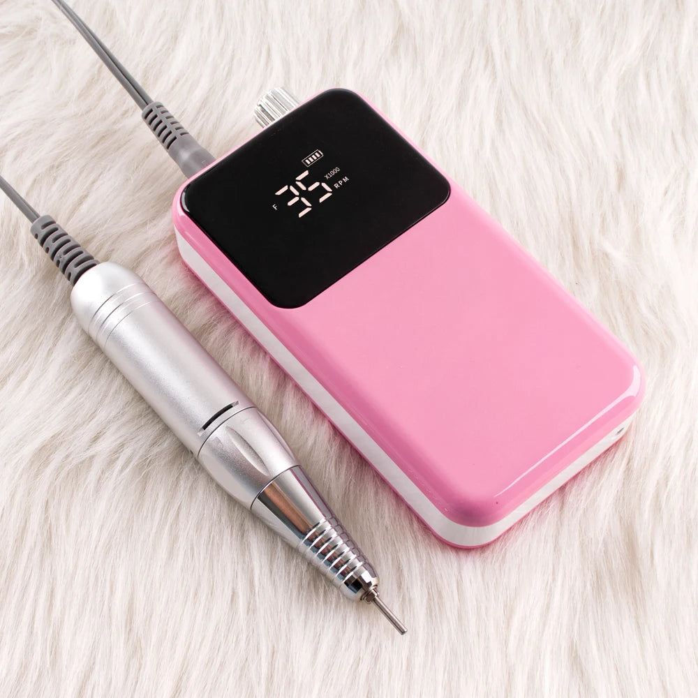 Rechargeable Nail Drill 35000RPM Cordless Manicure Pedicure Machine