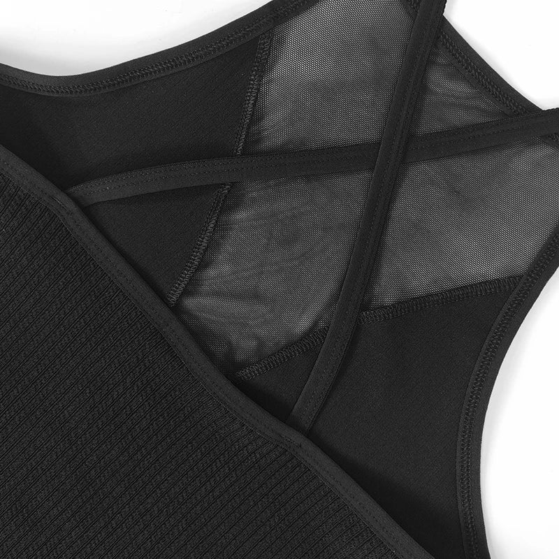 Women Sexy Mesh Crop Top Backless Halter Bralette Ribbed Camisole Summer Fashion Corset Style Tank Top