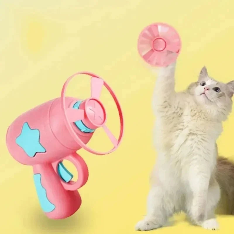 Interactive Cat Toy Disc Launcher for Kittens
