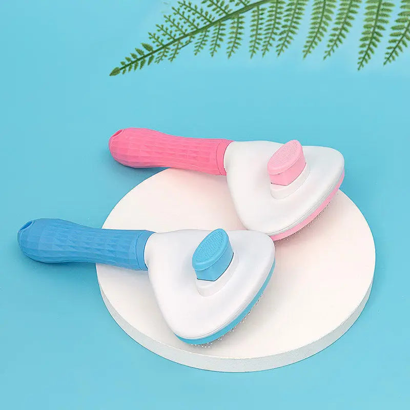 Pet Grooming Brush – Self-Cleaning Slicker Brush for Cats and Dogs