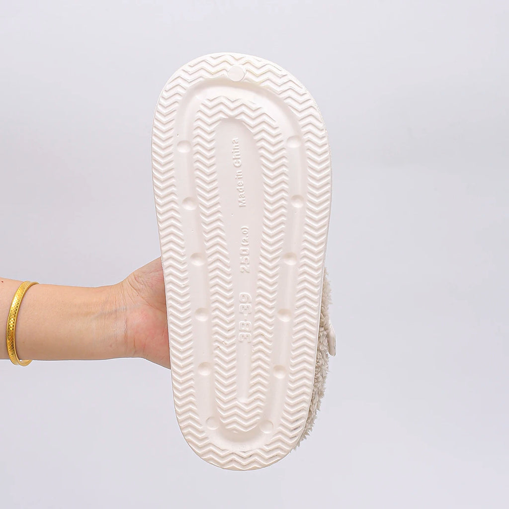 Waterproof Furry Mules Slippers for Women