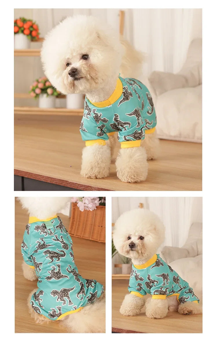Soft Dog Pajamas Stretch Pet Onesie for Small Dogs Puppies