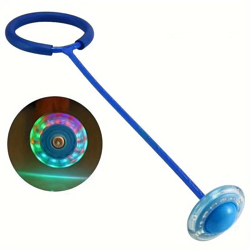 Flashing Jump Ring Bouncing Ball Foldable Kids Skill Toy LED Sports Game
