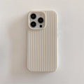 Macaron Ribbed Solid Color Durable iPhone Case