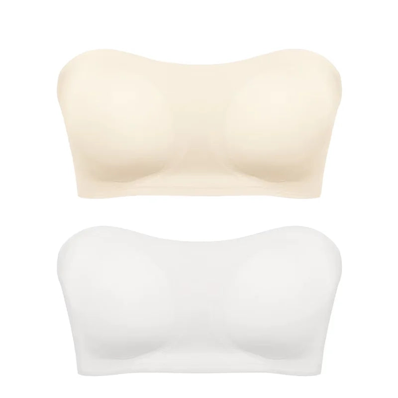 Women Strapless Push Up Bra Seamless Anti Slip Invisible Tube Top