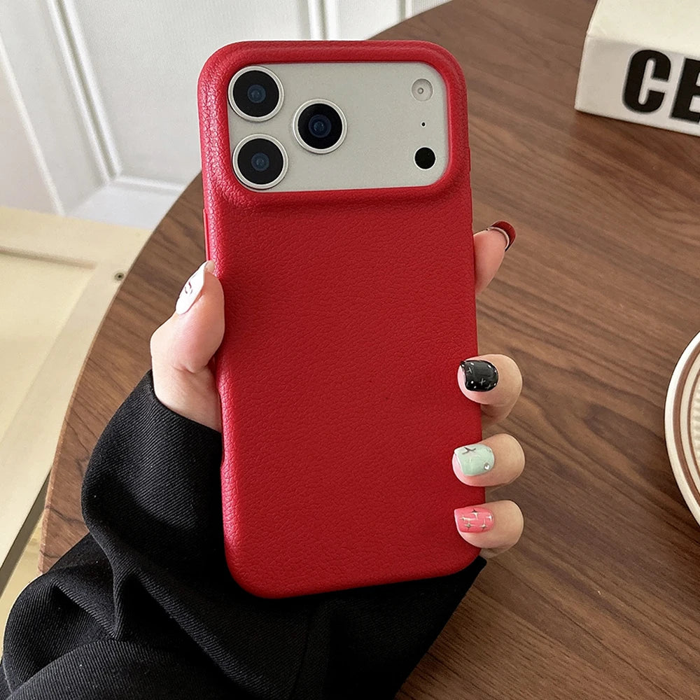 Leather Texture Shockproof Soft TPU iPhone Case