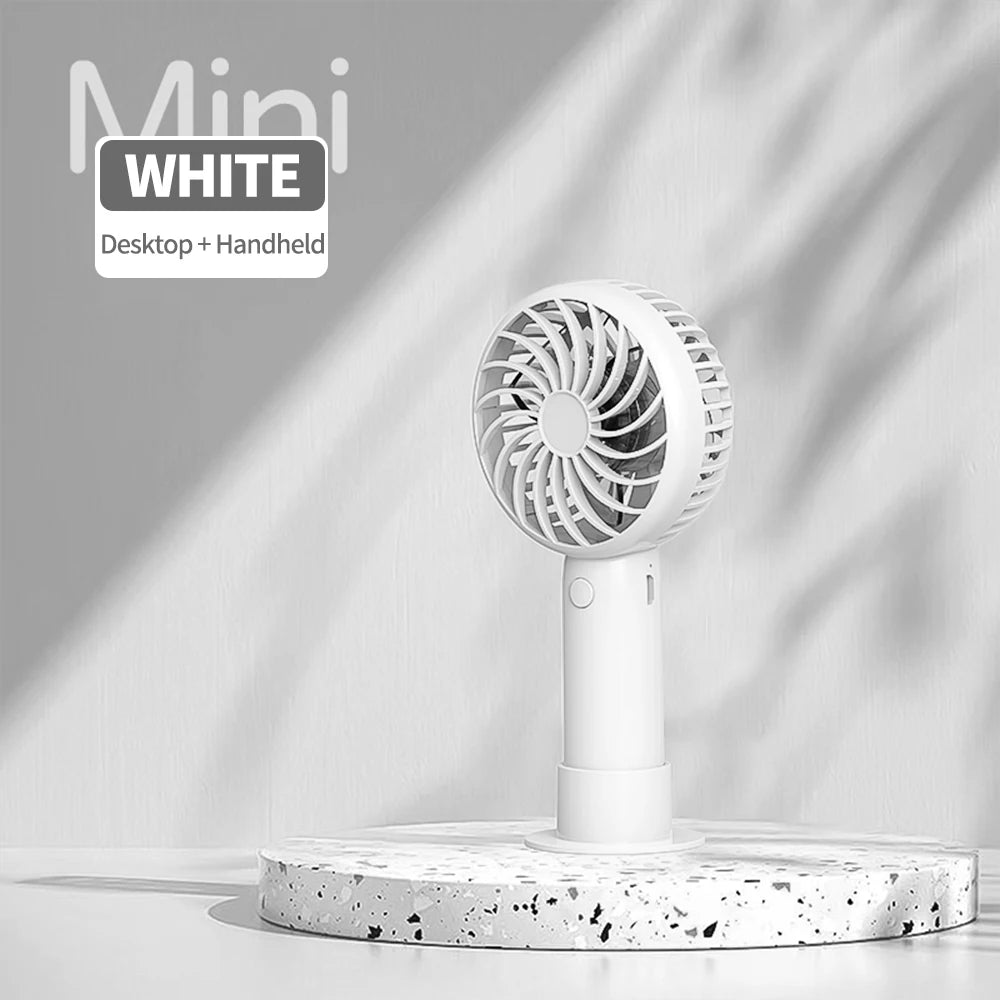 USB Rechargeable Mini Fan – Portable Handheld Cooling Fan with Long Battery Life