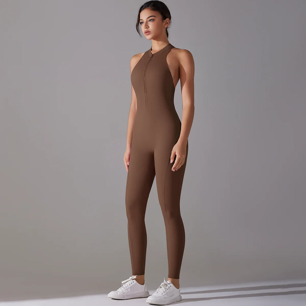 Women Full Body Shapewear Jumpsuit Tummy Control Butt Lifting Yoga Fitness Bodysuit