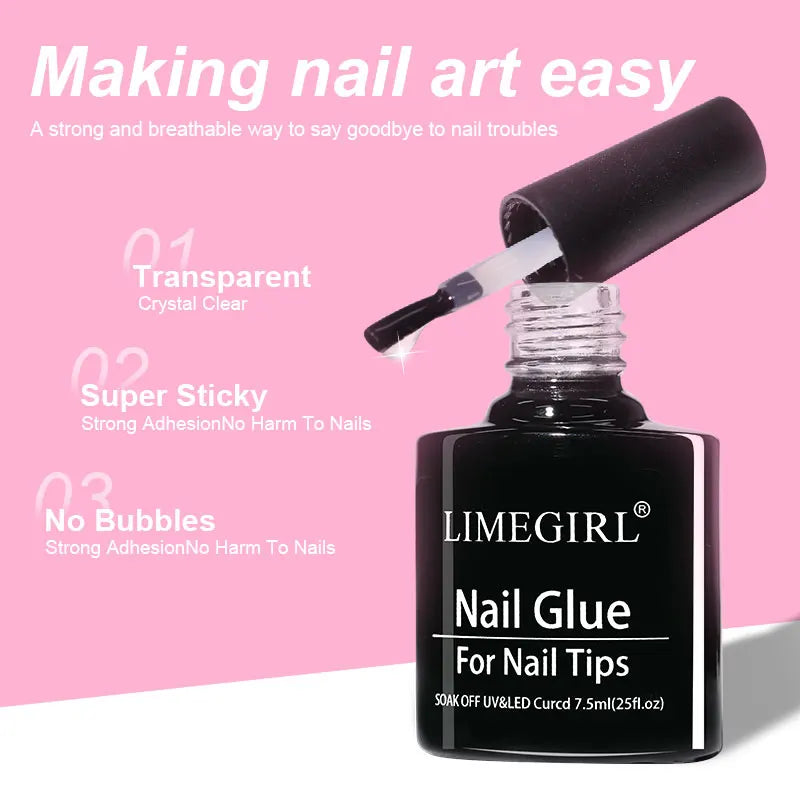 Nail Glue Gel – Strong Hold UV Gel Adhesive for Nail Tips & Press-On Nails