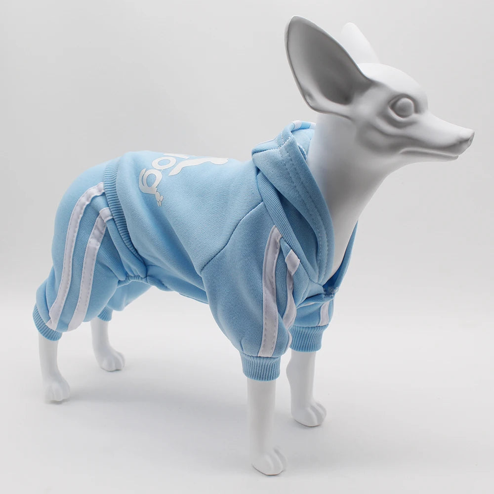 Cute Dog Hoodie Jumpsuit – Sport Outfit for Small Dogs