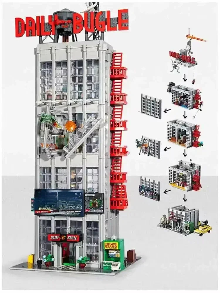 Daily Bugle Building Blocks Set – Compatible City Architecture Model Kit
