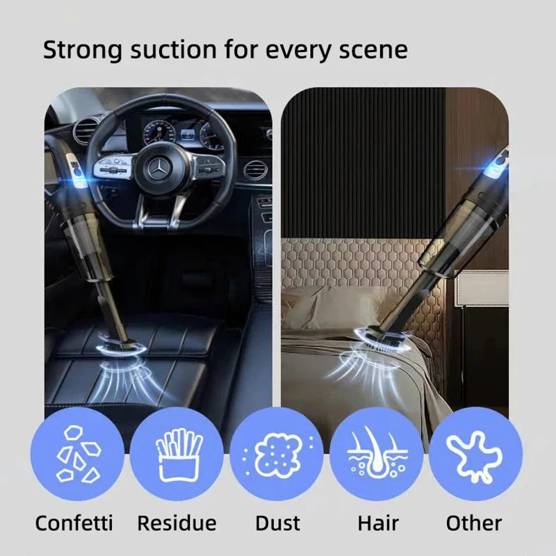 Wireless Car Vacuum Cleaner Long Handle
