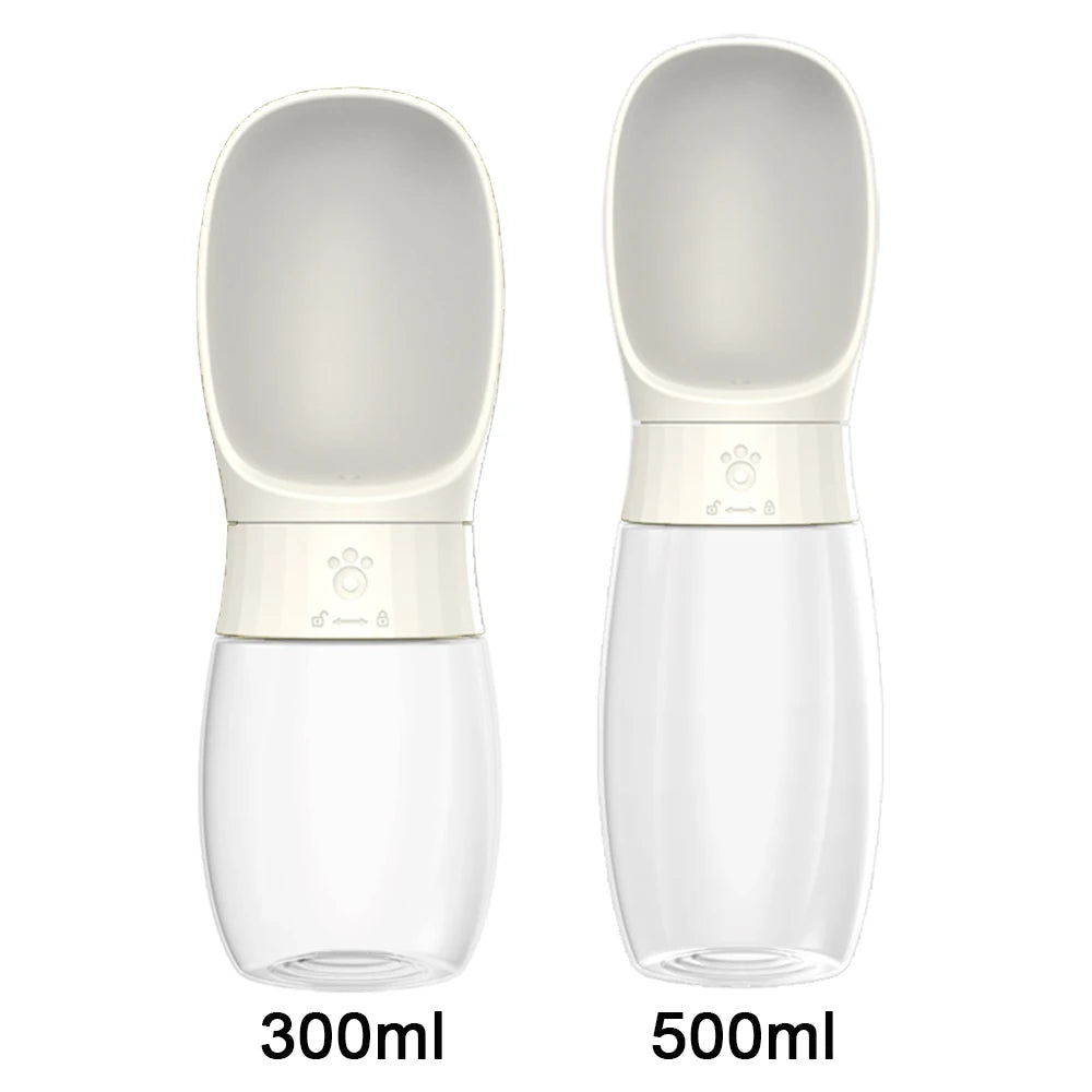 Portable Dog Water Bottle with Bowl 300/500ml Pet Travel Drinking Dispenser