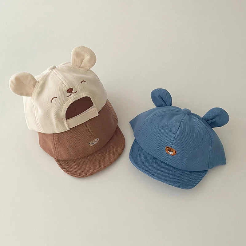 Baby Bear Ears Cotton Baseball Cap Sun Hat