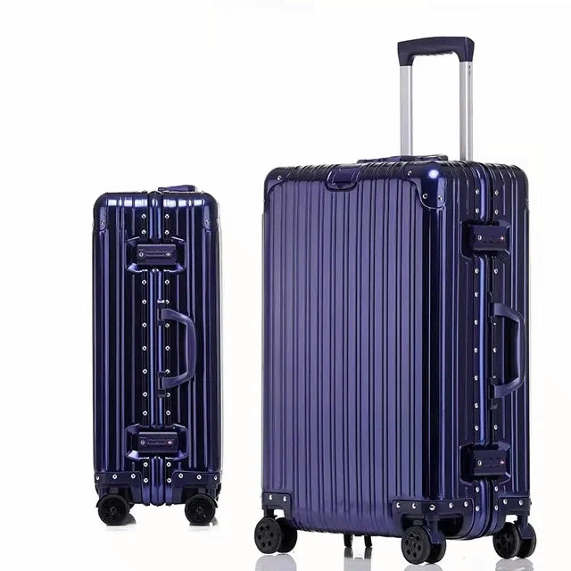 Aluminum Magnesium Alloy Spinner Luggage Travel Suitcase Set