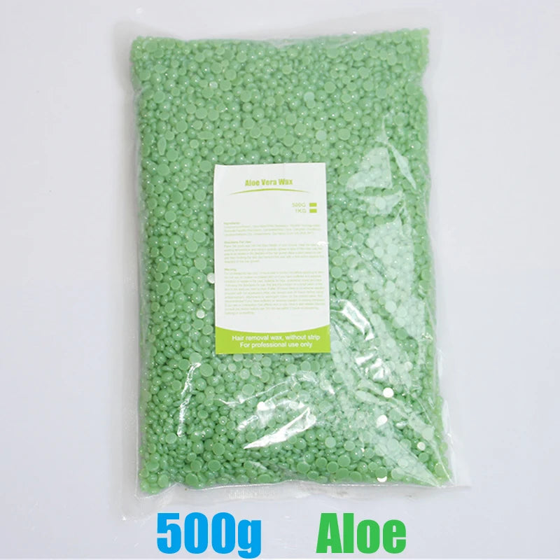 Hard Wax Beans – 500g Hair Removal Wax for Face, Legs & Body, No Strip Needed