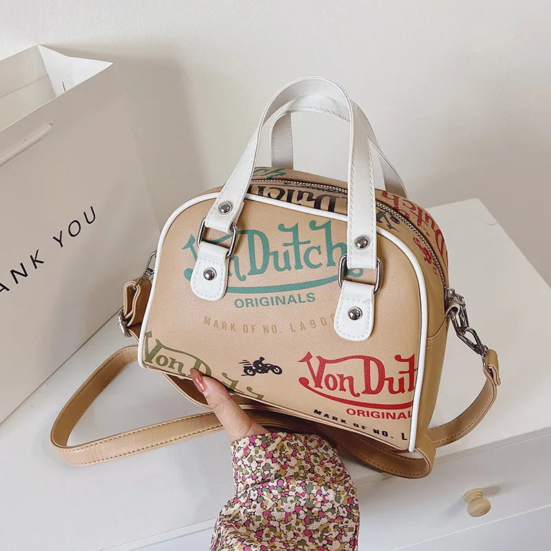 Women Large Capacity Crossbody Shoulder Bag Retro Handbag