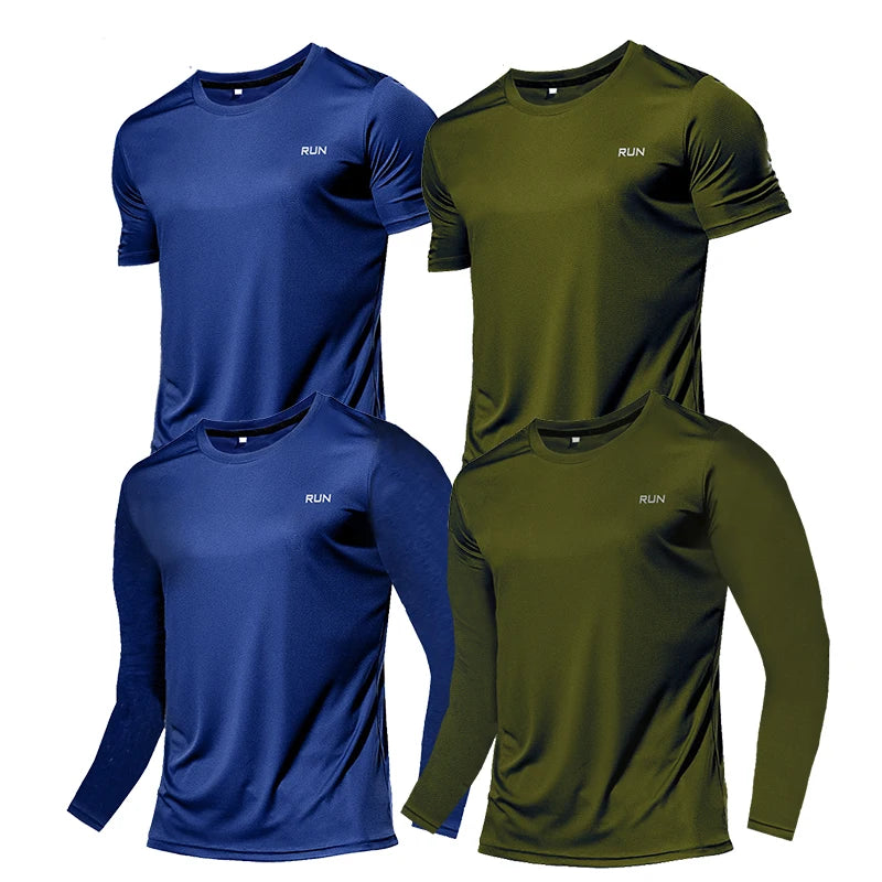 Men Multicolor Sport T Shirt Quick Dry Gym Running Fitness Jersey