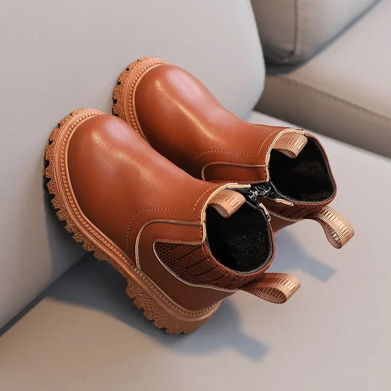 Kids Autumn Winter Short Boots for Boys and Girls