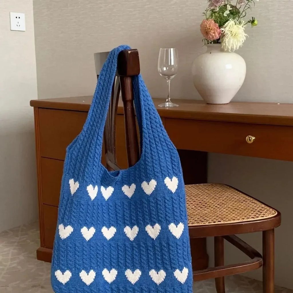 Women’s Handmade Knitted Shoulder Bag Summer Underarm Purse