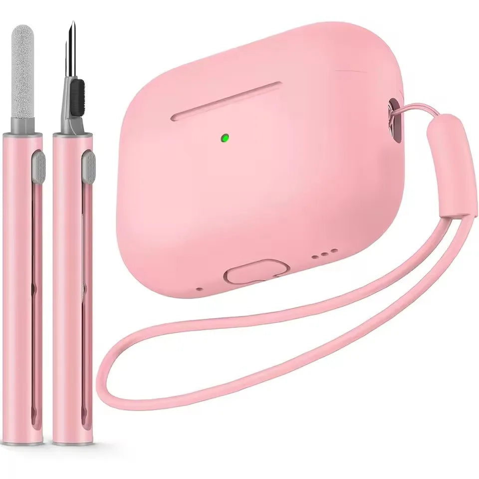 AirPods Pro 2 Case with Cleaning Pen Kit Silicone Protective Cover for AirPods Pro 1 2 Shockproof Wireless Charging Earbuds Case