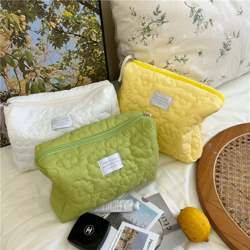 Flower Pattern Women Makeup Bag Cosmetic Organizer Zipper Travel Pouch