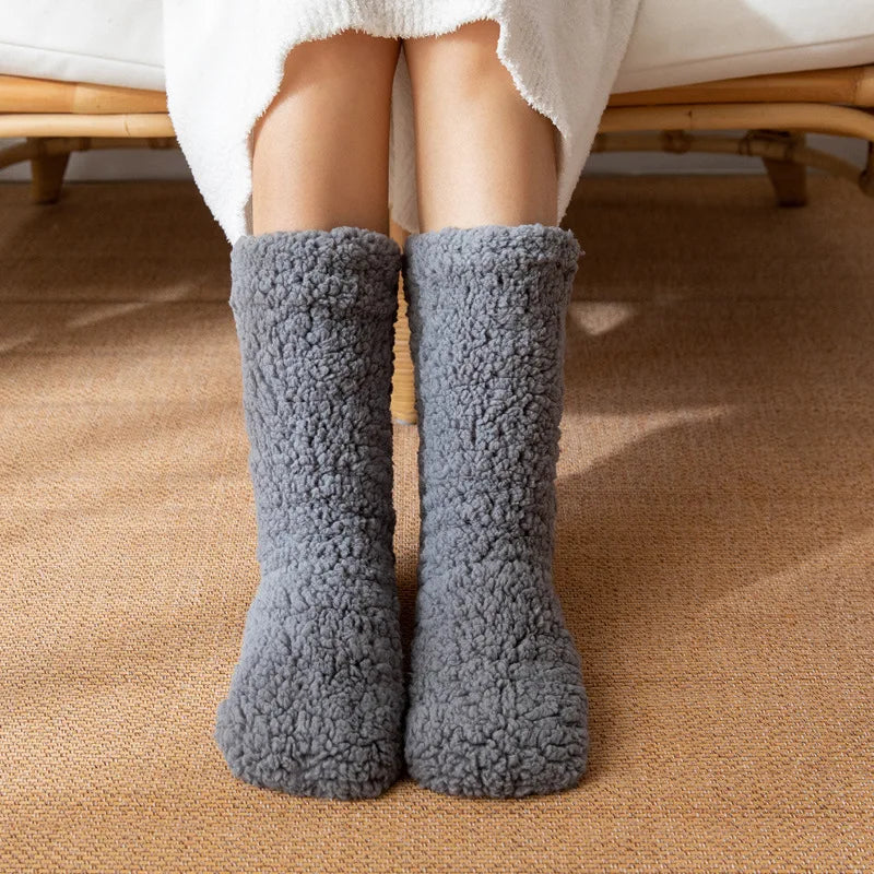 Women’s Thermal Velvet Slipper Socks Warm Non Slip Winter Home Socks