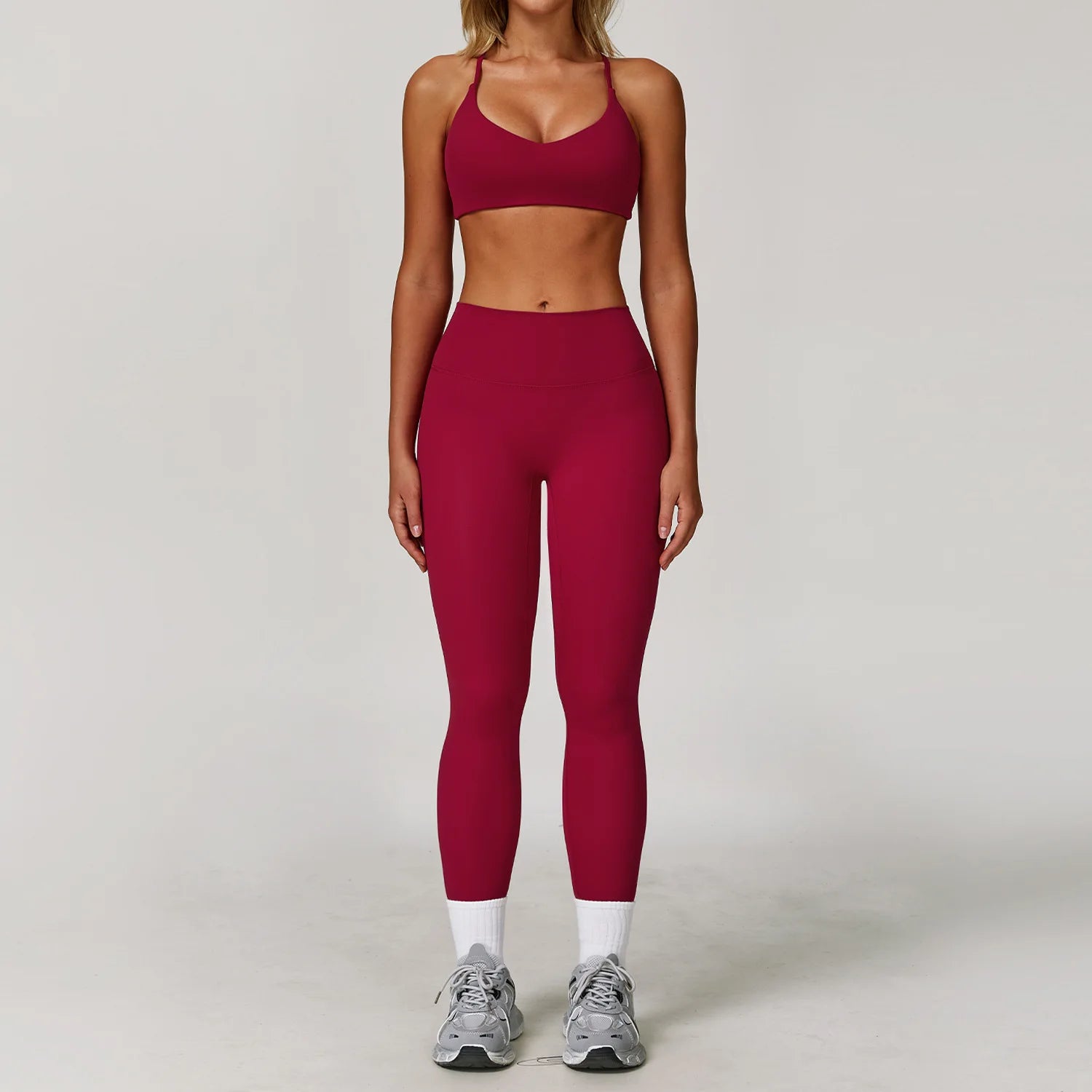Women 2/3 Piece Yoga Set Gym Outfit Sports Bra Leggings Jacket Workout Fitness Set