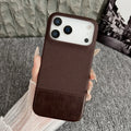 Business Splice Leather Nylon Fabric iPhone Case